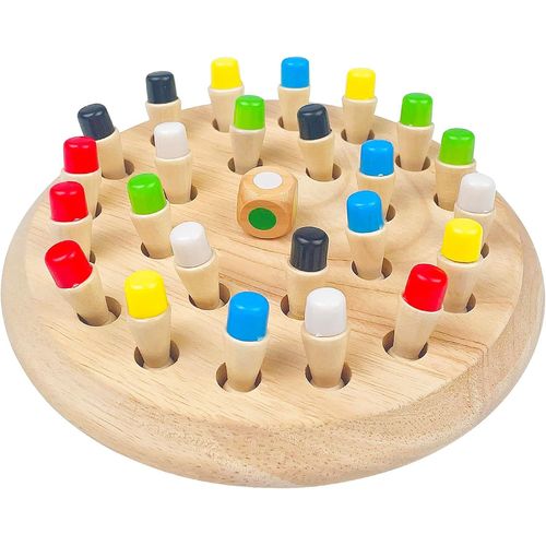 Kalanka-Tekenewbse Jeux De Société Enfant Plus 3 Ans, Matériaux De Qualité, Jeux De Mémoire En Bois, Jouets Éducatifs Méliorent La Mémoire Et La Cognition Des Couleurs Jeu Echec Bois