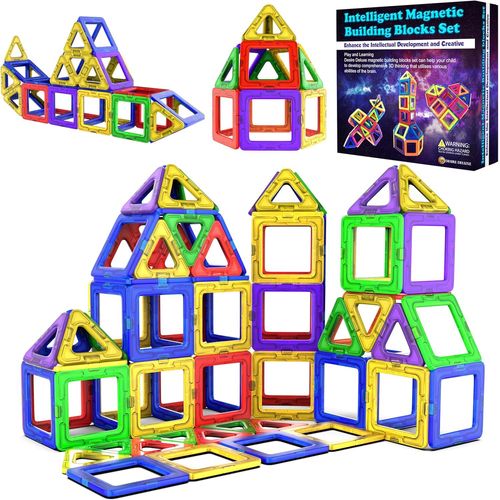 Blocs De Construction Magnétiques¿Cadeaux De Pour Les Enfants¿Blocs De Constructions Aimantés-Jeux Pour Garçons Et Filles-Créatif Et Éducatif Pour Enfants De 2,3,4,5,6,7 Ans