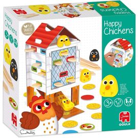 Eryi-- Happy Chickens - Un Jeu D'adresse Pour Les Enfants - Jeu D'apprentissage Des Couleurs Et Amusant Pour La Famille - Dès 3 Ans - 2 À 4 Joueurs, Marron