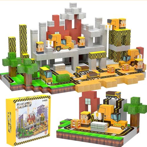 KALWL-Blocs De Construction Magnétiques Enfants 136 Pièces¿Jouet Éducatif Stem 3+ Ans,Cubes Magnétiques À Empiler,Cadeau Montessori Créatif Fille Garçon