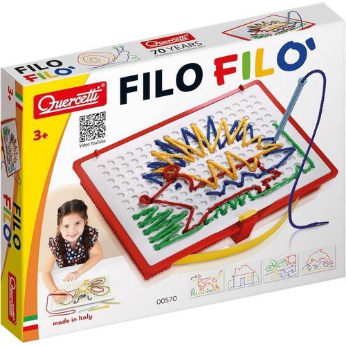 KALANKA-Filò, Jouet Educatif Avec Lacets Colorés, Activité Manuelle Enfant, Tablette enfants creative, Jouet Enfant 3 Ans à 10 Ans, Jeux Montessori, 100% Made in Italy