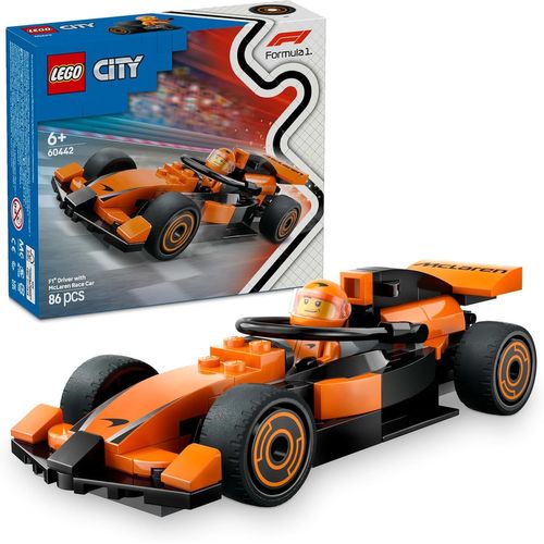 KALANKA-City Voiture de Course McLaren avec Pilote de F1 - Jeu de Construction avec véhicule de Formule 1 - Minifigurine de Pilote de Course - Idée de Petit Cadeau pour garçon et Fille dès 6 Ans 6044