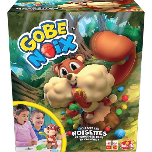 Gobe Noix - Jeux De Rapidité De Société Amusant Pour Enfants - A Partir De 4 Ans - Aide L'ecureuil À Collecter Des Noisettes - Jouez En Famille Ou Entre Amis - 2 À 4 Joueurs[Z1115]