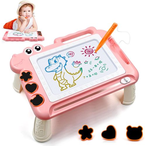 KALANKA-Tablette Dessin Enfant avec 4 Jambes Jouets pour Bebe 3 4 5 AnsEducatif Ardoise Magique Jeux pour Les Garçons et Filles CadeauJouets Montessori pour Enfants 3-8 Ans (Rose