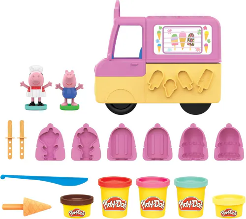 Styles de Peppa Pig avec 9 Pots de pâte à Modeler atoxique11 AccessoiresJouet pour Enfantsdès 3 Ans