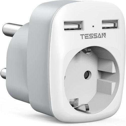 COPO-Adaptateur Prise Afrique Du Sud Avec 2 Usb,Prise Afrique Du Sud,Adaptateur France Vers Namibie,Type M