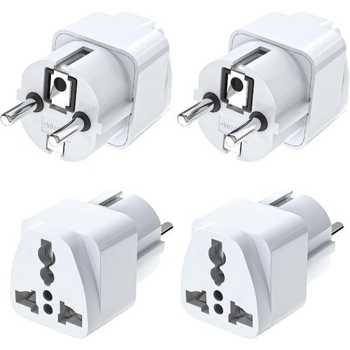 Adaptateur Universel Vers France,4 Pièces Adaptateur Prise Chine Vers France,Adaptateur Prise International Vers France,Pour Uk Anglaise Angleterre, Chine, Australie, Japon, Italie, Suisse E[Z2380]