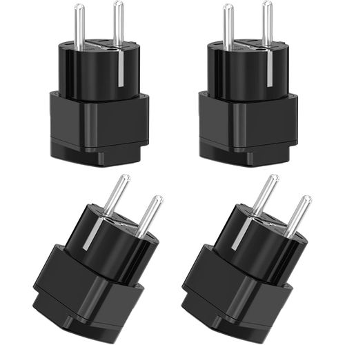 KALANKA-4pcs Adaptateur Prise Universel EU Prise de Voyage Adaptateur Universel vers Prise Adaptateur International pour Corée/Allemagne/Russie/Europe et Autres Régions