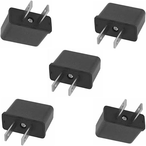 COPO-Lot De 5 Adaptateur Fr Vers Us Convertisseur Prise Europeénne Vers Fiche Américaine Pour Brancher Appareils Français France Europe Aux Usa Pour Aller Aux Japon Canada