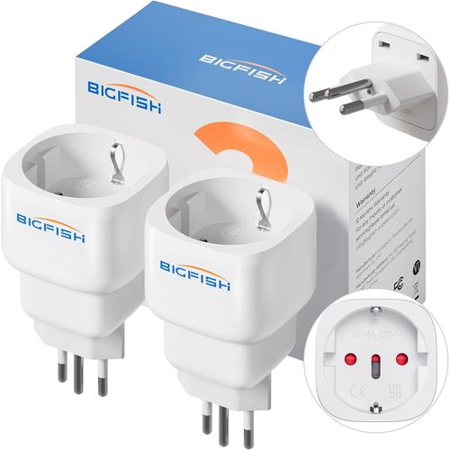 KALANKA-Adaptateur Prise Suisse 2 pièces, Adaptateur France vers Suisse, Adaptateur de Prise Suisse Type J pour Les Maldives, Le Rwanda, Le Liechtenstein, Blanc