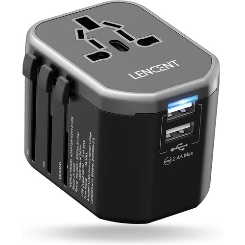 COPO-Adaptateur Voyage Universel Avec 2 Usb Pour Anglaise Americaine Australie Chine International Vers Usa Uk Aus,Prise Mondial Prise Universelle Vers Thaïlande Japon Canada Italie