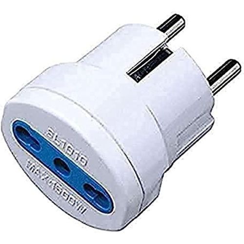 COPO-100129 Adaptateur Fiche Schuko À Prise 10/16A Blanc Blanc