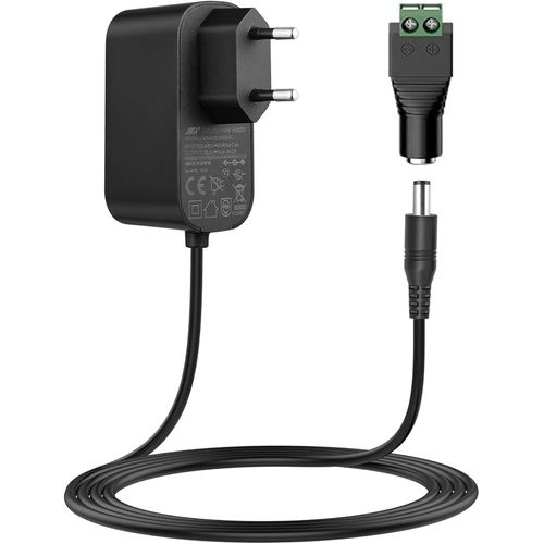 Adaptateur Ac-Dc 12V 2A, Entrée 100-240V 50/60Hz, Prise Dc 5.5 X 2.1 Mm, Convient Aux Routeurs Wlan, Bandes Led, Caméras Cctv[Z1155]