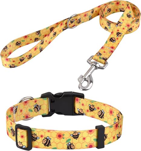 Collier Pour Chien, Motif Tendance Avec Boucle À Dégagement Rapide, Bohème, Fleur, Géométrique, Tribal Design, Collier Classique, Pour Petits, Moyens Et Grands Chiens(Flèche Violette,S)