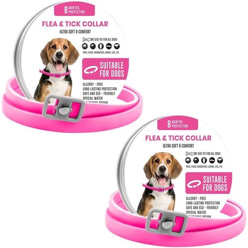 Eryi-Collier Anti Puces Pour Chien 65cm Longe Réglable Résistant À L'eau Collier Chien Anti Puces Et Tiques 8 Mois Naturel Collier Anti Tique Chien Pour Chien Toutes Races Et Tous Âges