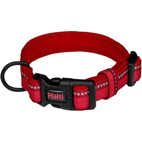 Jgd-Collier Confortable Halti - Un Collier Pour Chien Rembourré En Néoprène Doux Pour Toutes Les Races ¿ Réglable Et Réfléchissant. Nombreuses Couleurs Pour Petits Chiens Et Chiots (Taille S, Rouge)