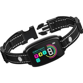 Chenquansarl-Collier Anti Aboiement Pour Chien, Modes Son/Vibration/Choc Électrique, Collier Anti-Aboiement Électrique Pour Chien, Étanche Ip67, 8 Niveaux De Sensibilité