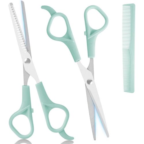 Ciseaux Coiffure Professionnels,Ciseaux De Coiffeur En Alliage De Zinc Salon Hair Scissors Avec Peigne De Coiffure,Pour Hommes Et Femmes,Noir 