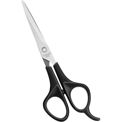 Ciseaux De Coiffeur, Ciseaux Cheveux De Salon Professionnel Avec Tige En Acier Inoxy De Qualité Manche En Abs, 6 "", Noir 