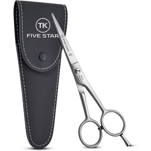 Five Star Solingen Signature Ciseaux De Coiffeur Professionnels Extra Tranchants De 6"" Ciseaux À Barbe Ciseaux De Coupe De Cheveux En Acier Inoxydable Pour Femmes, Hommes Et Enfants Pour Cheveux Forts 