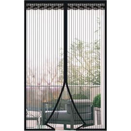 Wag-Moustiquaire Porte Fenetre Magnétique 100x210cm Rideau De Porte Antimoustique Maille Ultra Fine Moustiquaire Avec Fermeture Aimantée Sans Perçage Pour De Balcon, Chambre, Noir