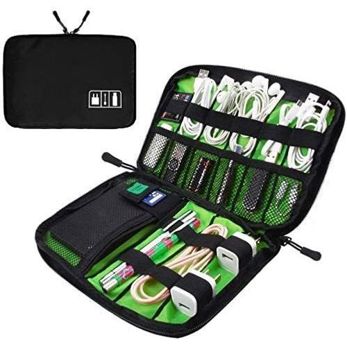 Sac De Rangement Pour Accessoires Électroniques (Noir), Sac De Rangement Filaire Étanche/Résistant À L'usure De Voyage/Disque Dur Filaire Usb/Écouteurs/Banque D'alimentation-Générique