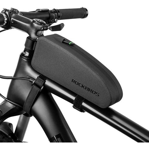 Sacoche De Cadre De Vélo, Sacoche De Guidon, Tube Supérieur, Étanche, Légère, Noire, 1 Pièce