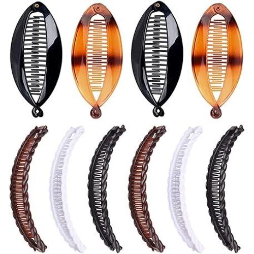 Pince Banane 10 Pièces Pinces À Cheveux Banane Pinces Banane Pinces Poisson Pince À Cheveux Banane Pinces À Cheveux Longues Poignée Poisson Peigne À Cheveux Banane Pour Accessoires De Cheveux 