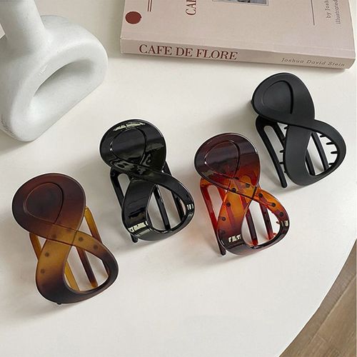 Pinces À Cheveux Noires Vintage, 4 Pièces, Grandes Pinces Épaisses De Différentes Couleurs, Pinces À Cheveux Pour Filles, Pinces À Cheveux Antidérapantes Pour Femmes 