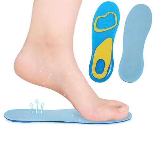Semelles En Gel Pour Chaussures - Une Paire - Soulagement De La Douleur - Idéales Pour Le Sport, La Marche, La Course À Pied Et La Randonnée - Tailles 40 À 45