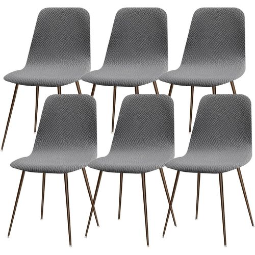 Few-Housse De Chaise Scandinave Extensible Lot De 6 Moderne Housse De Salle À Manger Lavable Universel Couverture De Cuisine Décor De Cuisine Maison, Diagonale # Gris