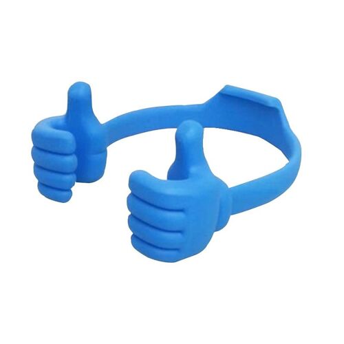 Support De Téléphone Portable Bleu Avec Pouce Levé Pour Bureau, Support De Téléphone Flexible Universel Pour Tablette, Support De Smartphone Pour Iphone, Ipad, Etc.