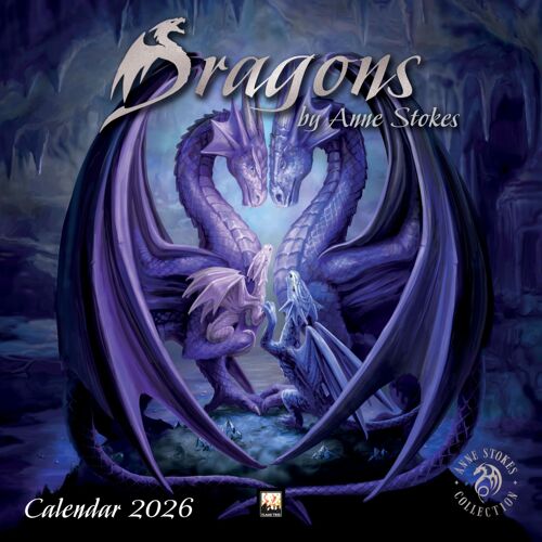 Dragons By Anne Stokes Wall Calendar 2026 (Art Calendar)