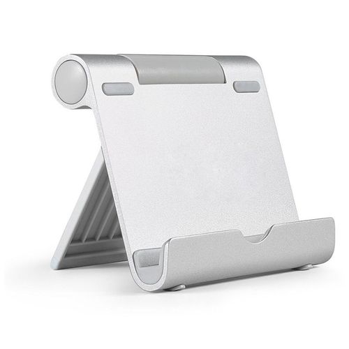 Support réglable et portable pour tablette, liseuse et smartphone Argent