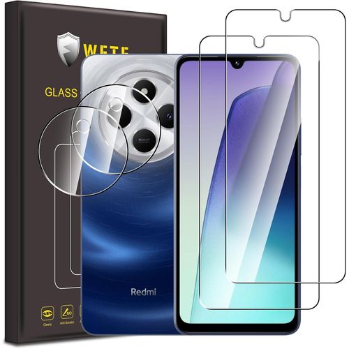 [Lot De 2+2 Verre Trempé Pour Xiaomi Redmi 14c, 0,26mm Film De Protection D'écran Avec Haute Transparence À 99%, Anti-Trace Protecteur Avec Dureté 9h Glass