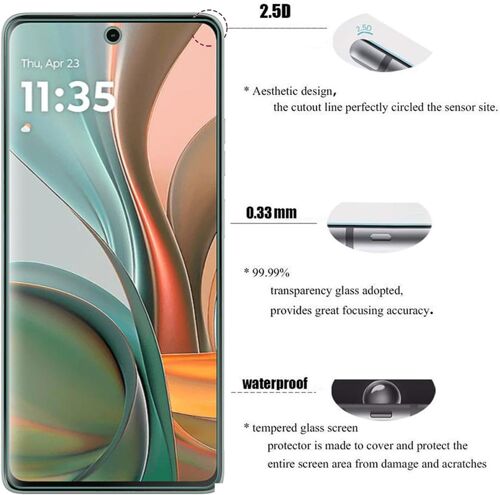 Verre Trempé Compatible Motorola Moto G75 5g. [Lot De 2] Protection D'écran Pour Moto G75 5g [0.26mm] [Extrêmement Résistant Aux Rayures] [Haute Définition][Facile À Installer]