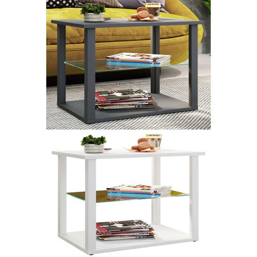 Vcm Table Basse En Bois Table De Salon Table D'appoint En Verre Wanilo M