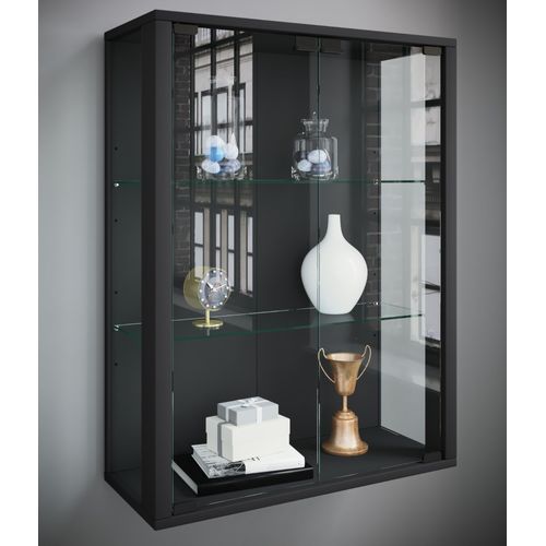 Vcm Vitrine Murale Suspendue Noire - Vitrine En Verre Vitrine Murale Vitrine En Verre Udina Vitrine Murale Suspendue Vitrine En Verre Vitrine Murale Vitrine En Verre Udina