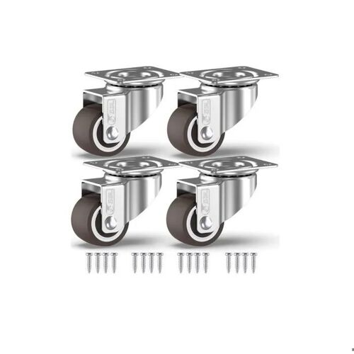 GBL 4 Petites Roulettes Pivotantes 25mm + Vis