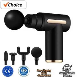 Usb Mini Pistolet De Massage Fascia Machine Relaxation Musculaire Pistolet Vibrant Tige Massage Équipement De Fitness Cou Saisir Fascia Pistolet - Type Black
