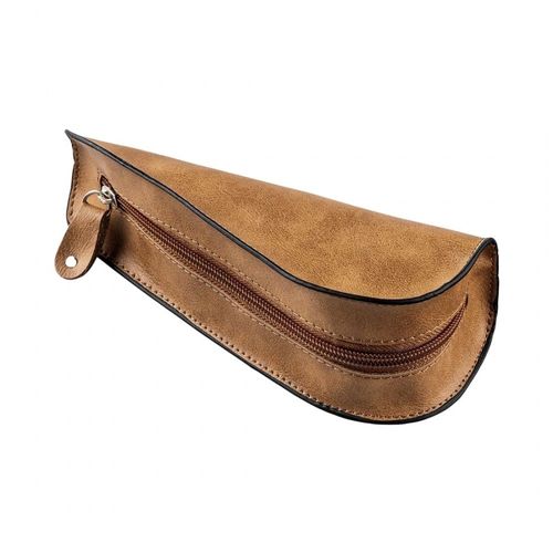 etui pour pipe en simili cuir camel