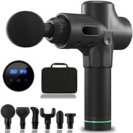 Usb Mini Pistolet De Massage Fascia Machine Relaxation Musculaire Pistolet Vibrant Tige Massage Équipement De Fitness Cou Saisir Fascia Pistolet - Type 30gear Black-Type C Charge