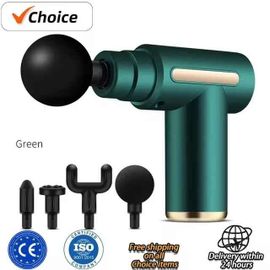 Usb Mini Pistolet De Massage Fascia Machine Relaxation Musculaire Pistolet Vibrant Tige Massage Équipement De Fitness Cou Saisir Fascia Pistolet - Type Green #B