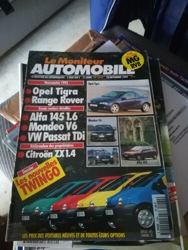 Le Moniteur 1064 De 1994 Saab 9000 3.0 V6,Lancia Delta Td,Mazda 323,Porsche 911 Carrera 4,Alfa 145 1.6,Mg Rv8,Range Rover V8,Opel Tigra,Twingo Easy,Ford Mondeo V6 Ghia,Zx 1400,Passat Variant Tdi Cl