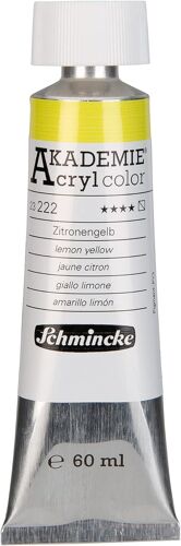 Acryl Color, Jaune Citron En Tube De 60 Ml, 23222011, Peinture Acrylique Pour Artistes, Brillante, Tr¿¿S R¿¿Sistante ¿¿ La Lumi¿¿Re Et Sans Cadmium, Pour La Peinture Acrylique, Mixed Media+E499dia