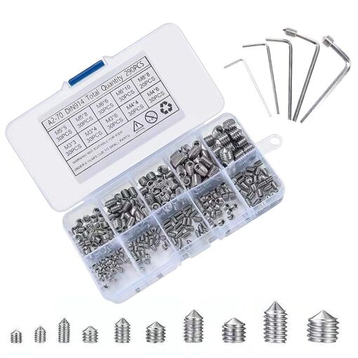 Vis à Douilles Allen M8x1.25 Inox A2 - Point Tasse - Longueur Et Quantité Au Choix