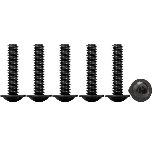 CHECARZHN--NO1-Lot De 20 Vis Metaux M6 En Acier Inoxydable M6 X 30 Mm Avec Bride Et Six Pans Creux - Vis À Tête Bombée M6 A2 V2A, Filetage Complet