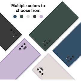 Coque Pour Samsung Galaxy Note 10 Plus/Note 10+ Case En Silicone, Etui De Protection Antichoc Etui Housse Silicone Ultra-Mince Avec Couche Intérieure En Fibre Et Protection Pour Caméra, Blanc