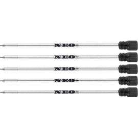 Refills Stylo À Bille Pour Stylo Swarovski Element Crystal Par Neo (5 X Recharges De Stylo À Encre Noir)