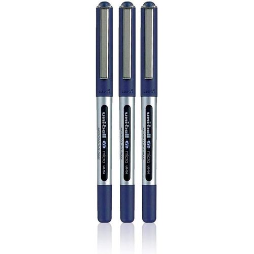 Asfasfq-Uniball Eye Micro Ub-150 Pack De 3 Stylos À Bille Pointe 0,5 Mm Bleu